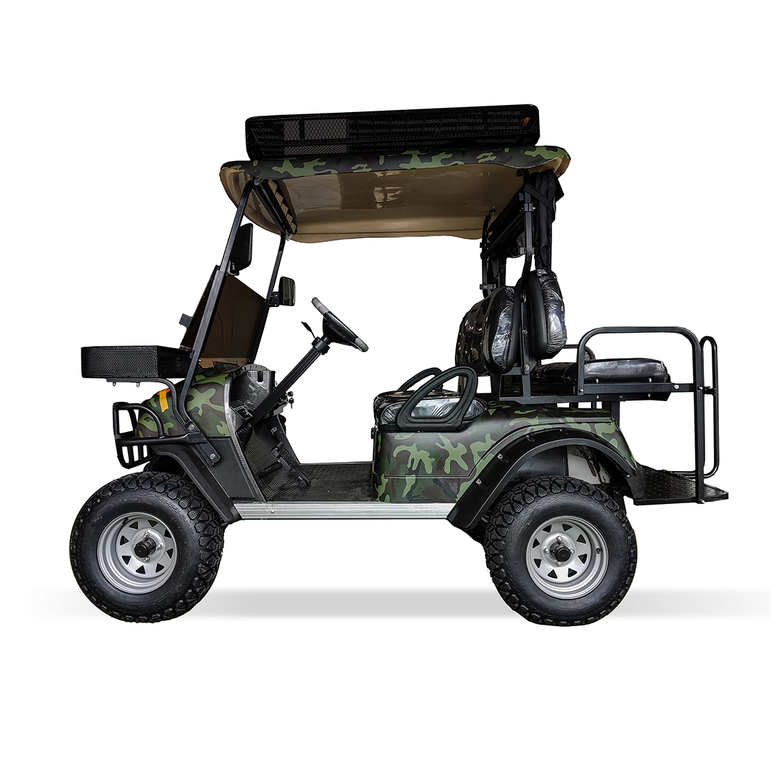 4-Seater Lifted Electric Golf Cart (Green Camouflage)